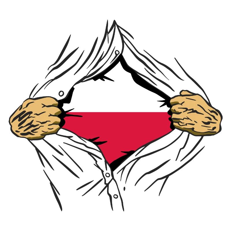 Drapeau de Pologne utilisé Look Polska Drapeau polonais
