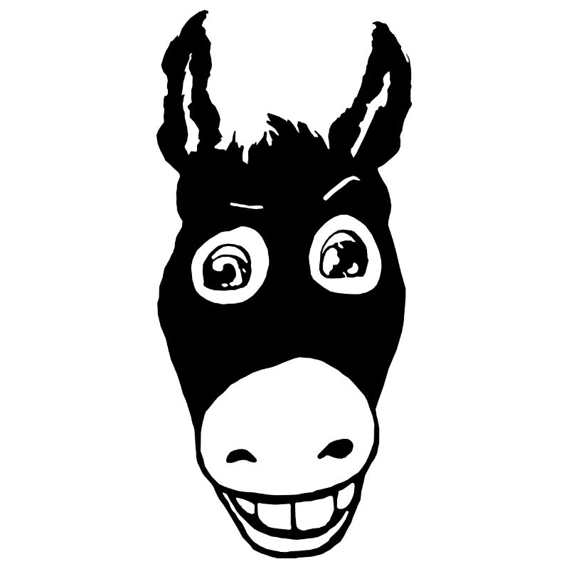 Smiling donkey black