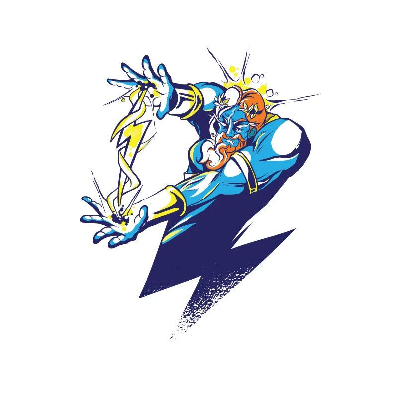 Zeus divinité motif éclair