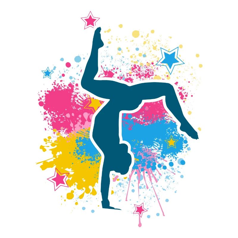 Retro Graphic Gymnast Gymnastics Acrobat Acrobatic