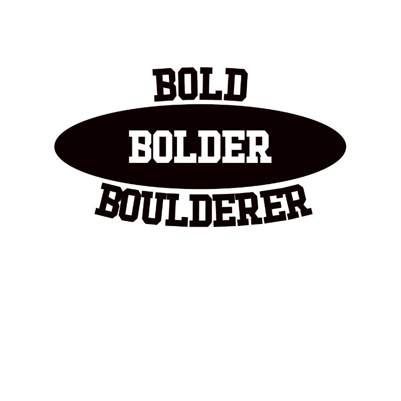 Bouldering Bold Bolder Boulderer
