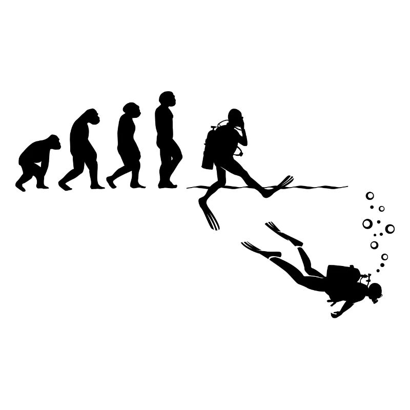 Evolution Graphic Diver Diving Scuba Diver Apnoe S
