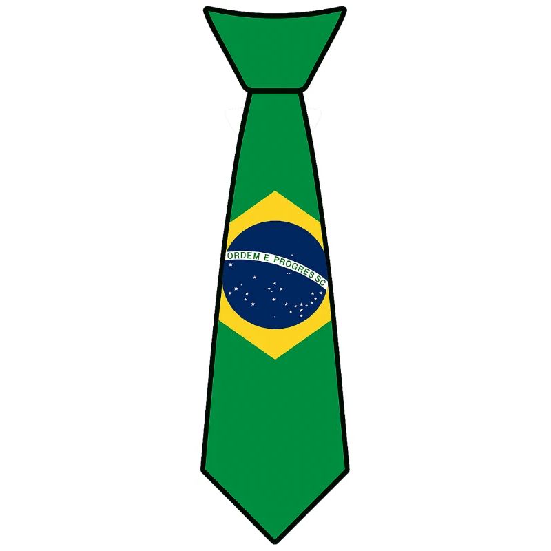 Brasilien-Krawatte – Flaggendesign