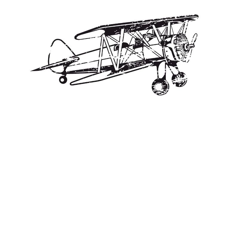 Biplane Airplane Pilot Flight Instructor Gift