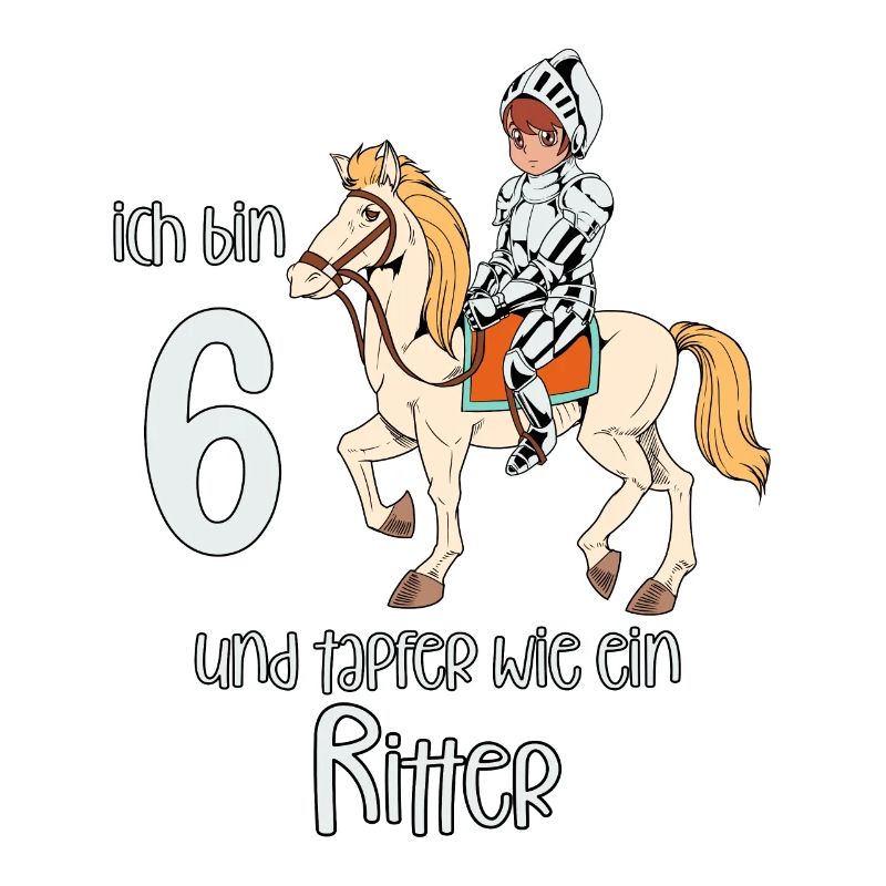 Geburtstagsshirt Ritter - 6 Geburtstag Junge