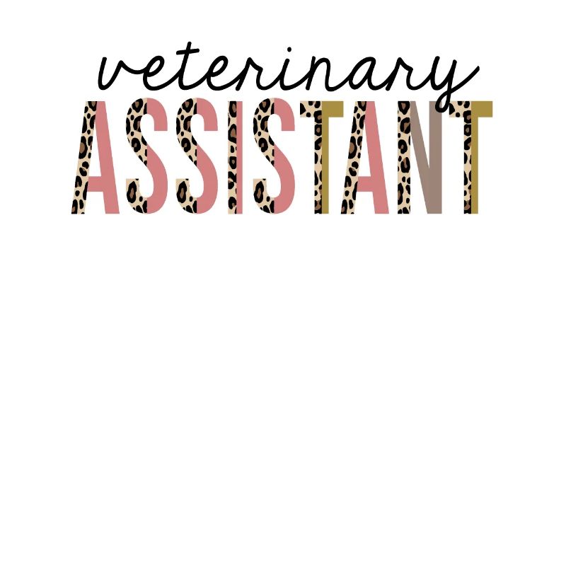 Veterinary Assistant Leopard Print Funny