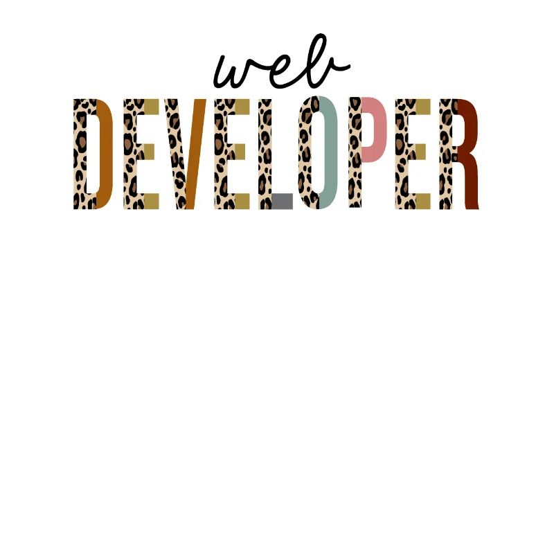 web developer Leopard Print Funny