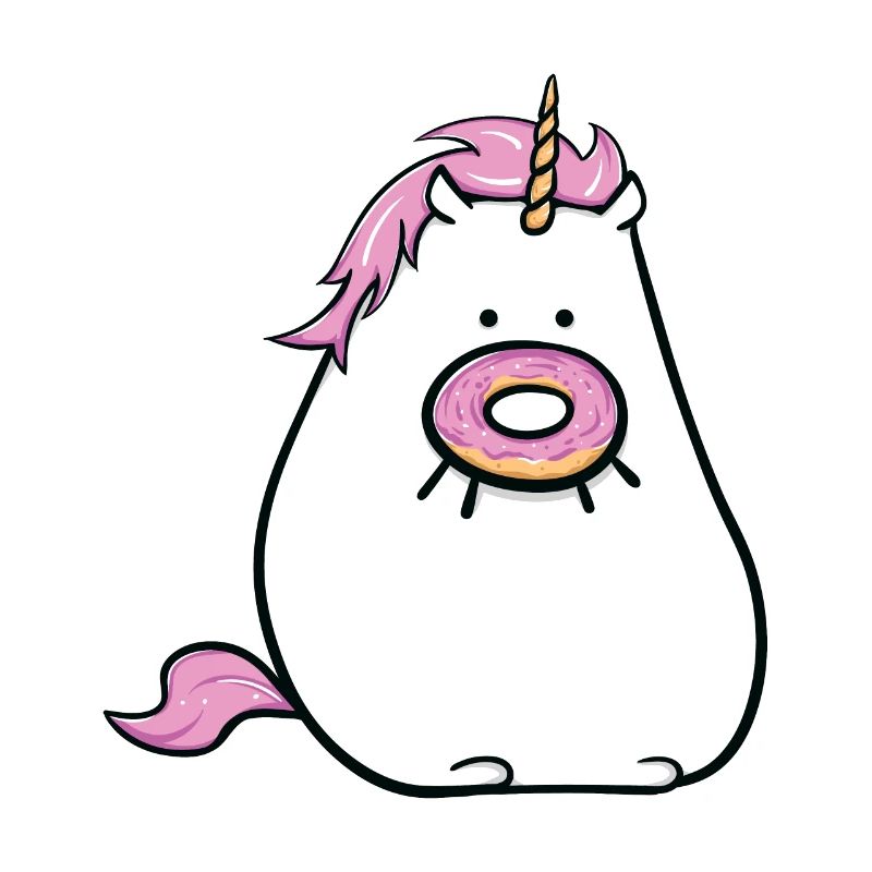 Einhorn Donut Regenbogen Essen Süßes Lecker Trend