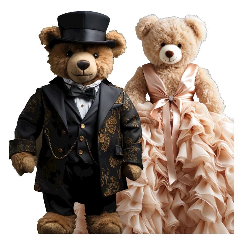 Zwei Teddybären frisch verheiratet