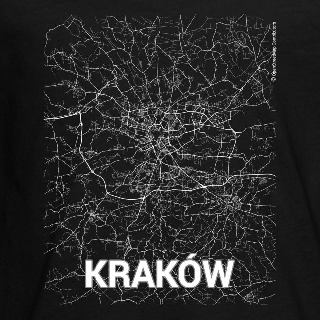 Kraków city map and streets
