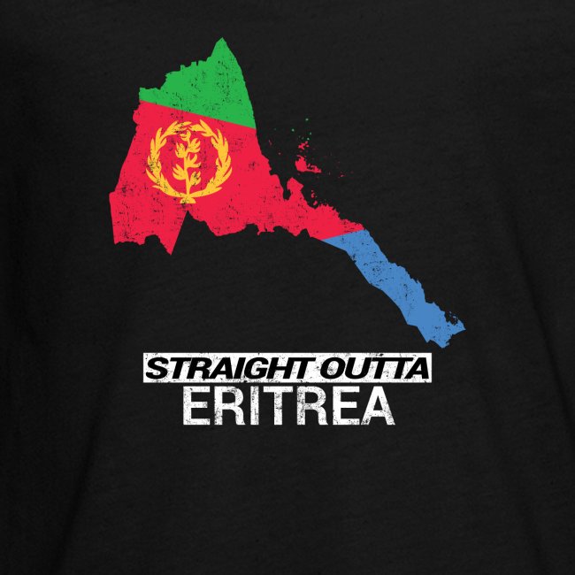 Straight Outta Eritrea country map & flag