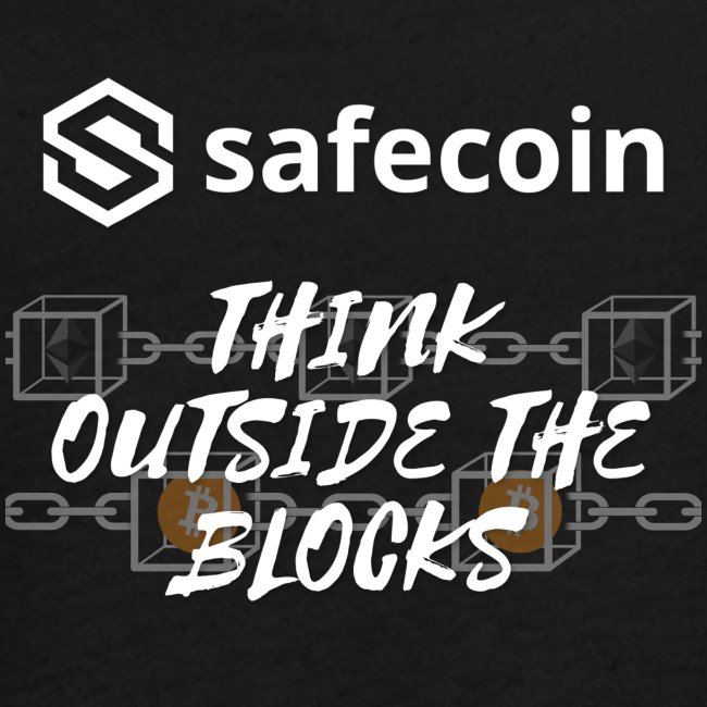 Safecoin Think Outside the Blocks (white)