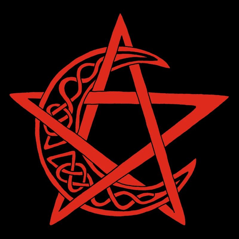 Rotes Mond-Pentagramm