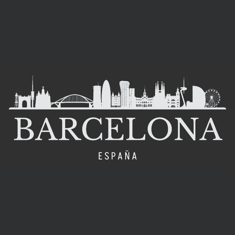 Barcelone Skyline, Barcelone, Espagne