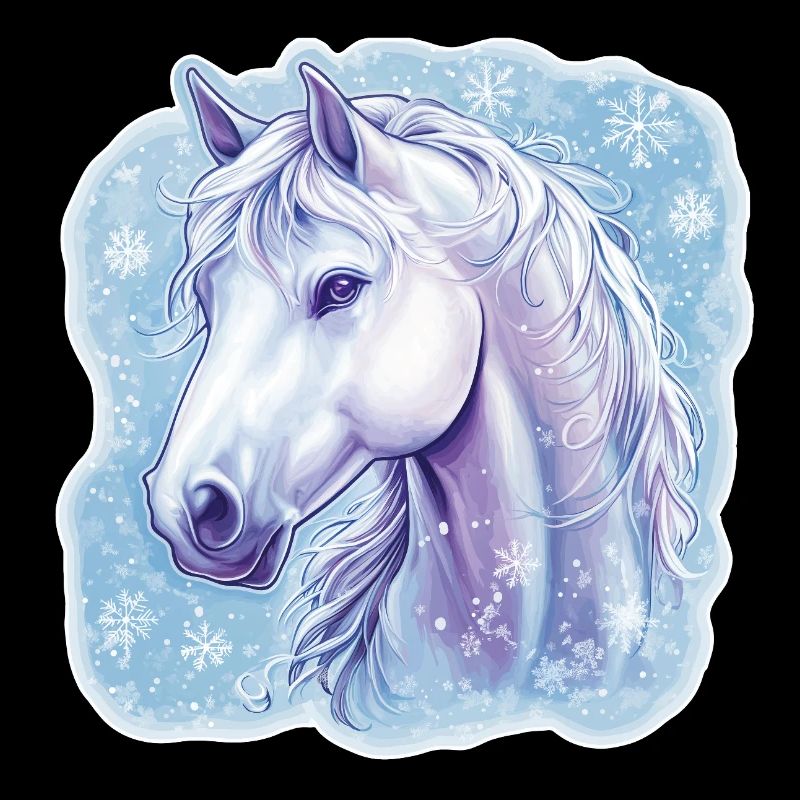 Pferd Schneeflocken 
