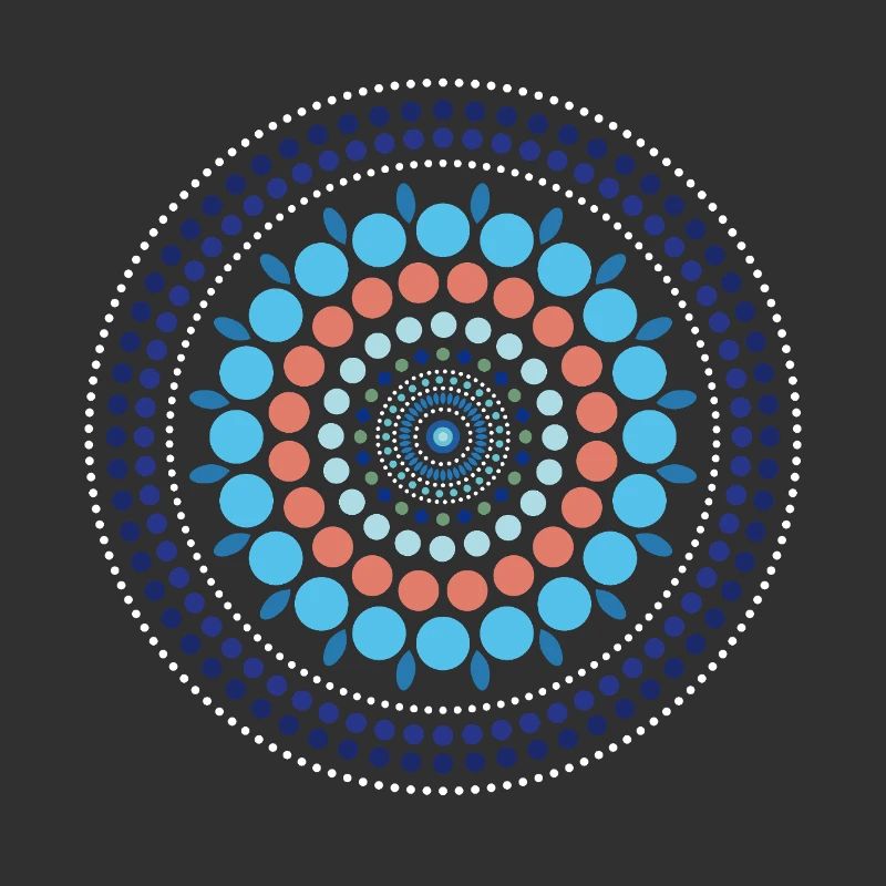 Blue Gradient Dot Mandala