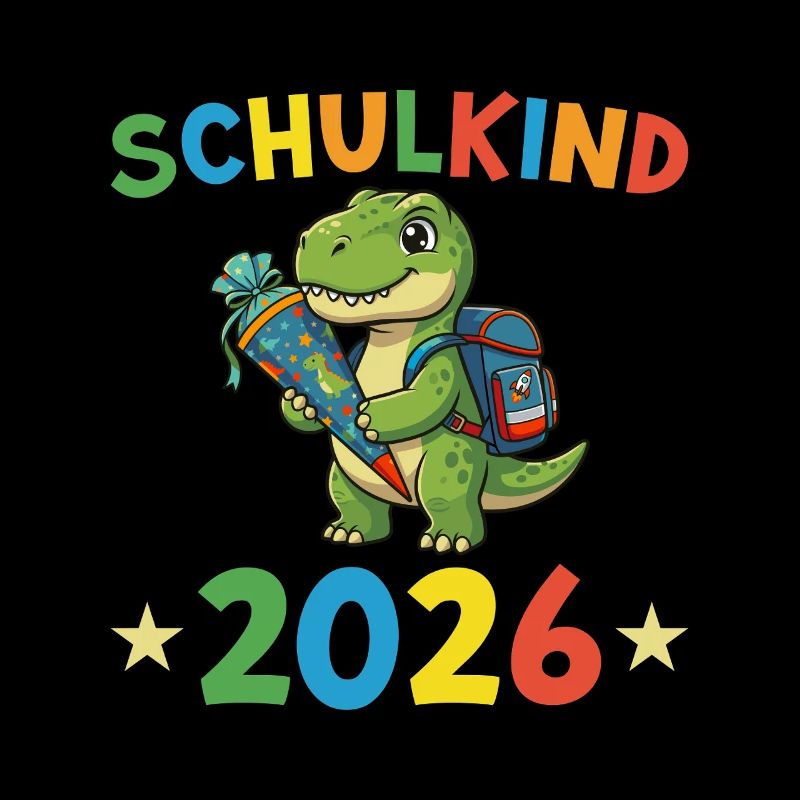 Schulkind 2026 Dino Einschulung Schulanfang