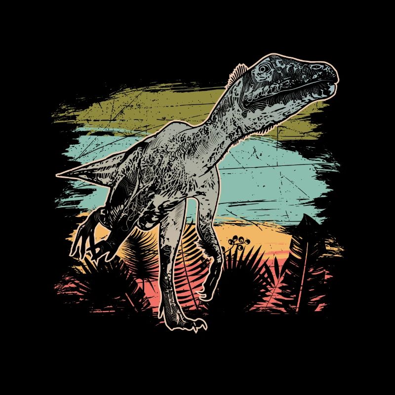 Fossile préhistorique de chasseur de désert de dinosaure d'Utharaptor