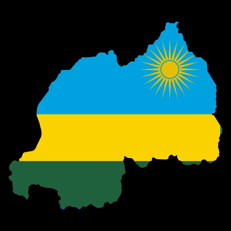 Manteau drapeau drapeau Rwanda carte