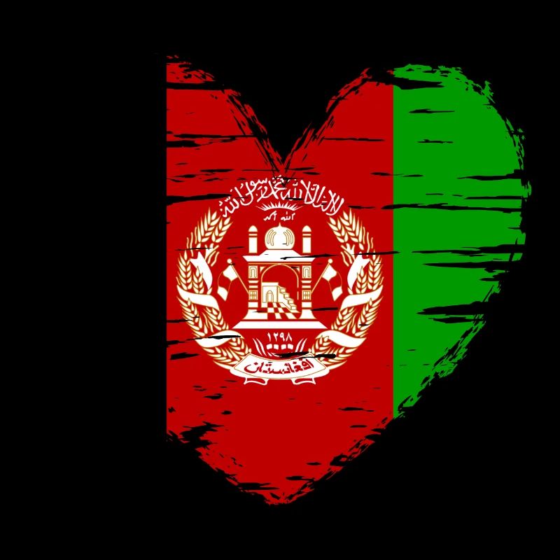 Afghanistan Coeur drapeau drapeau drapeau