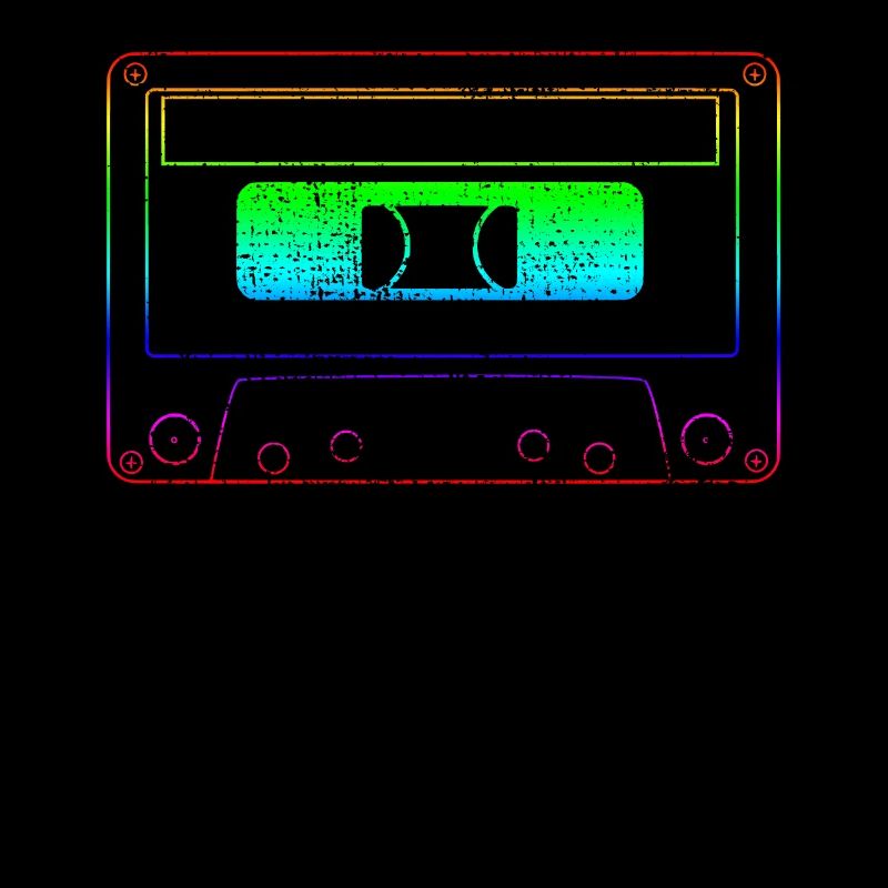 Cassette 80's neon