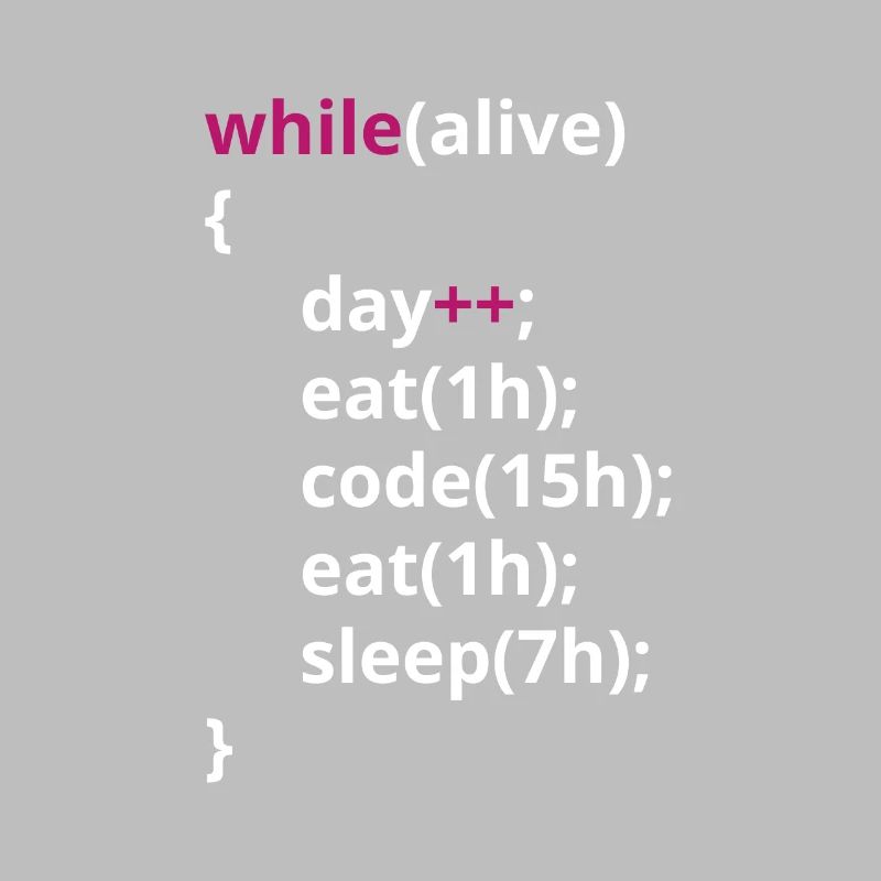 Programmierer Essen Code schlafen lustig PHP