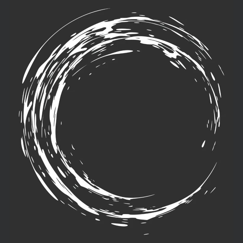 Circle Brush Modern cool vector white