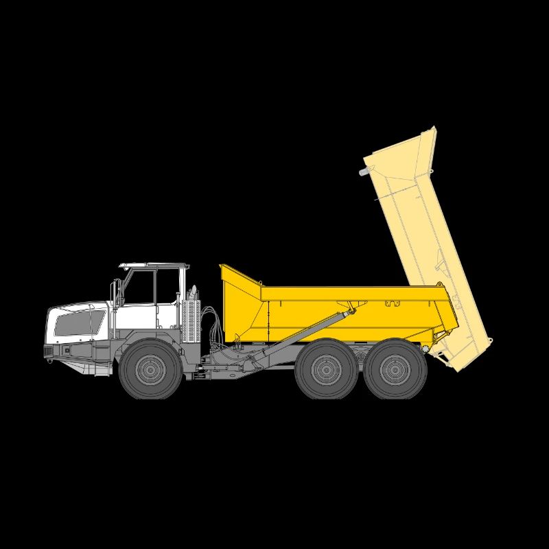 Benne à mâchoires pliée