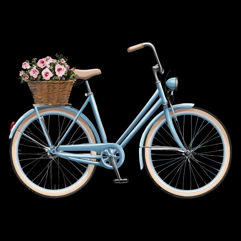 Fahrrad mit Blumenkorb