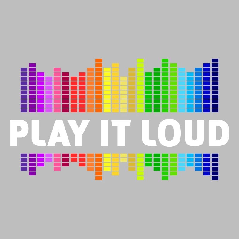 Play it loud Equalizer Musik Regenbogen bunt Disko