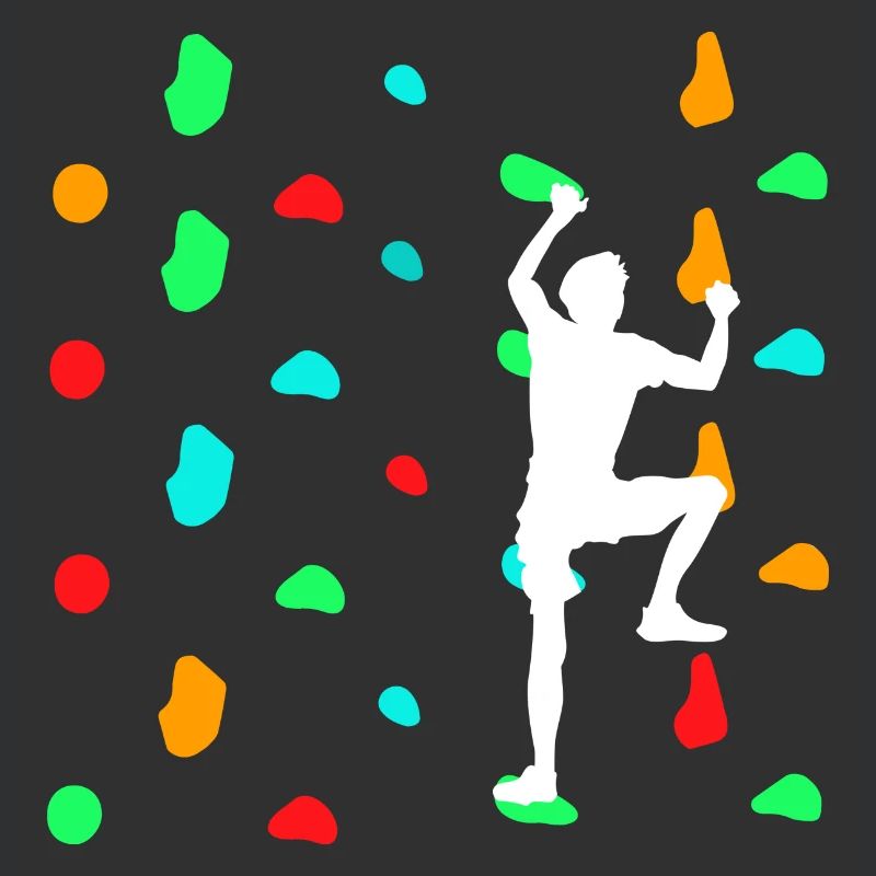 Boulderer en train de Boulder sur le mur d’escalade