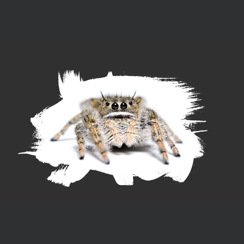 Phidippus texanus jumping spider, spring spinne.