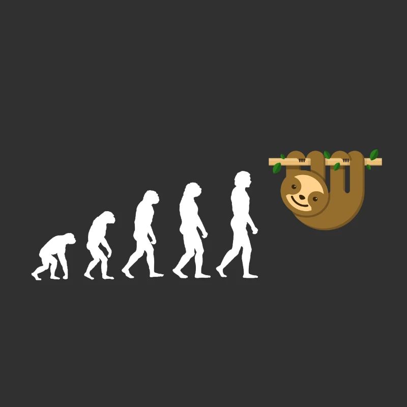 Evolution Sloth Faultier Tier Tierliebe Sweet Love