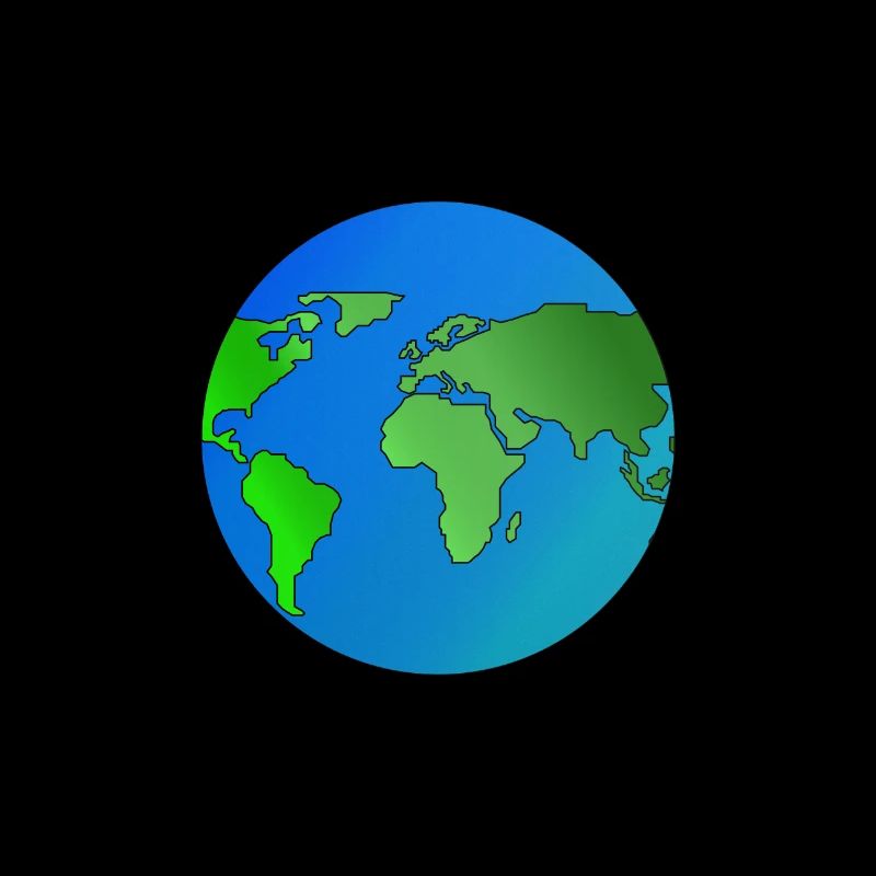 Globe terrestre globe avec les océans et les continents