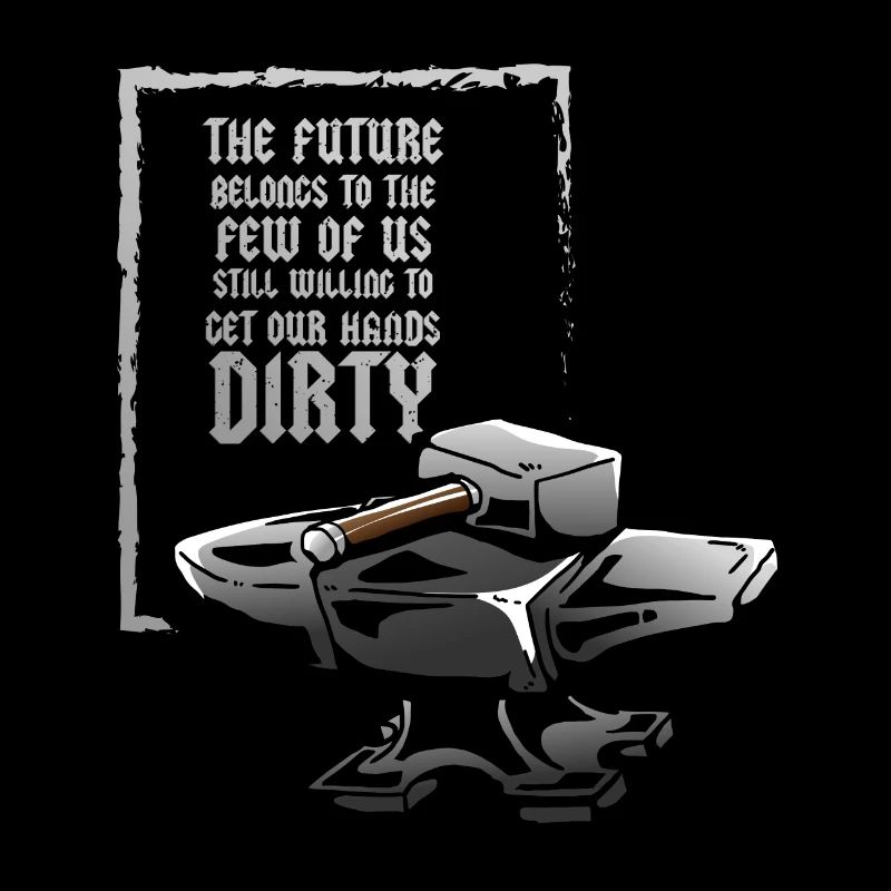 Blacksmith blacksmith hammer anvil hands Dirty