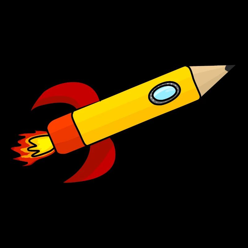 Bleistift Rakete Einschulung Kinder Schule