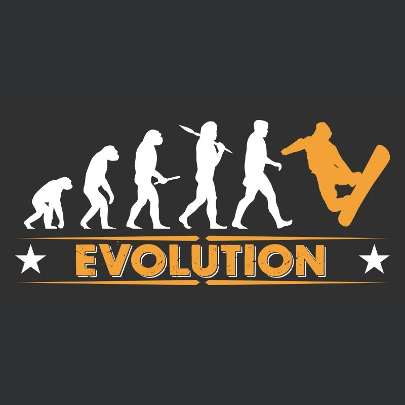 Snowboard Evolution - orange/weiss
