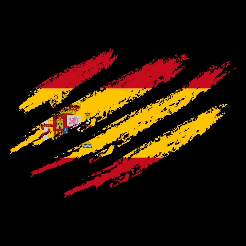 Spain flag scratches Spanish flag claws