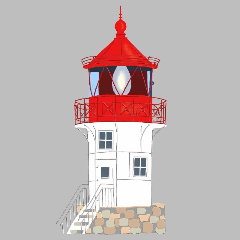 Île de Hiddensee, phare Gellen, pas de texte