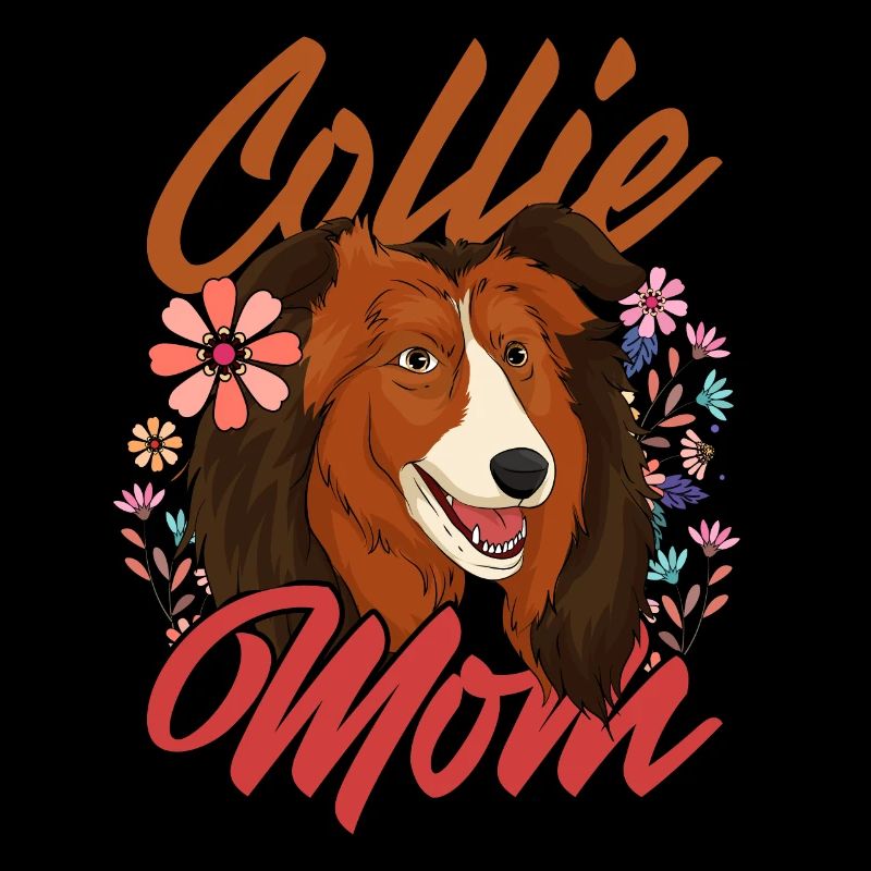 Muttertag Hunde Geschenkidee Tiermotiv Mama Collie