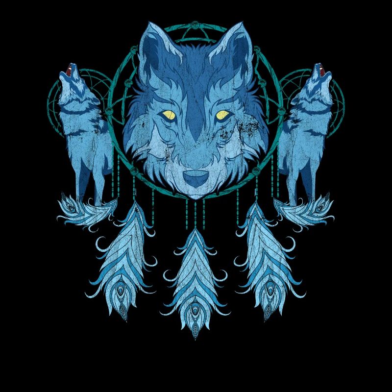 Raubtier Traumfänger Tiermotiv Geschenk Wolf