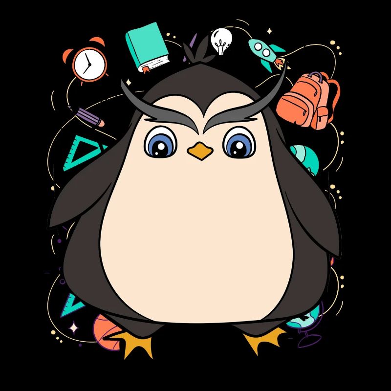Schule Tiermotiv Geschenk Schulanfänger Pinguin