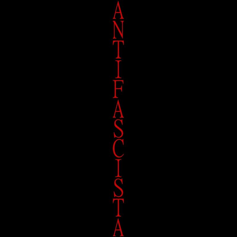 lettrage antifasciste vertical élégant