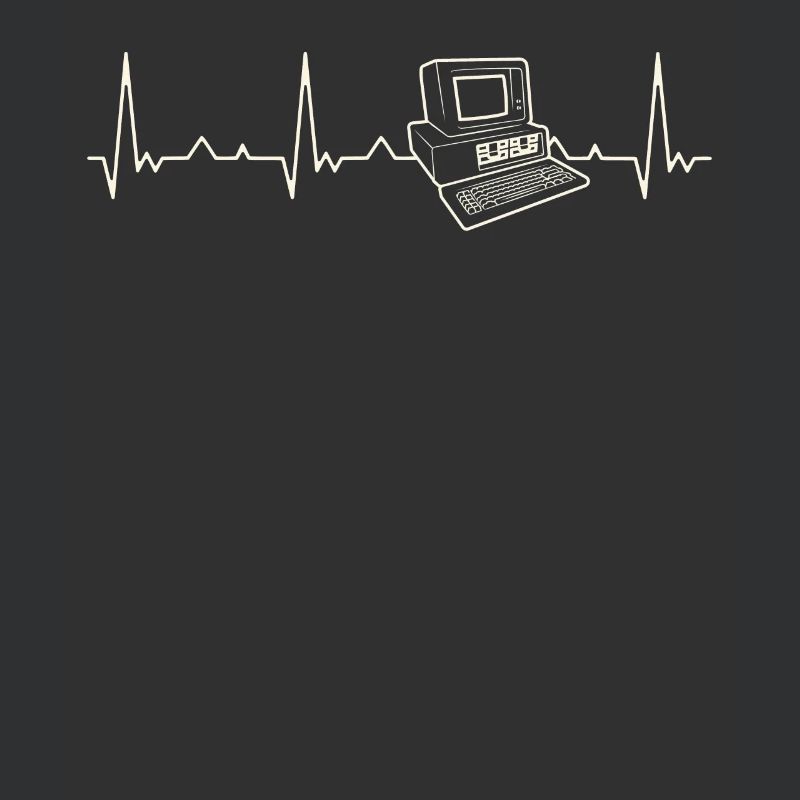 Computer Retro. Corazón. Amor. Ekg. Legumbres.