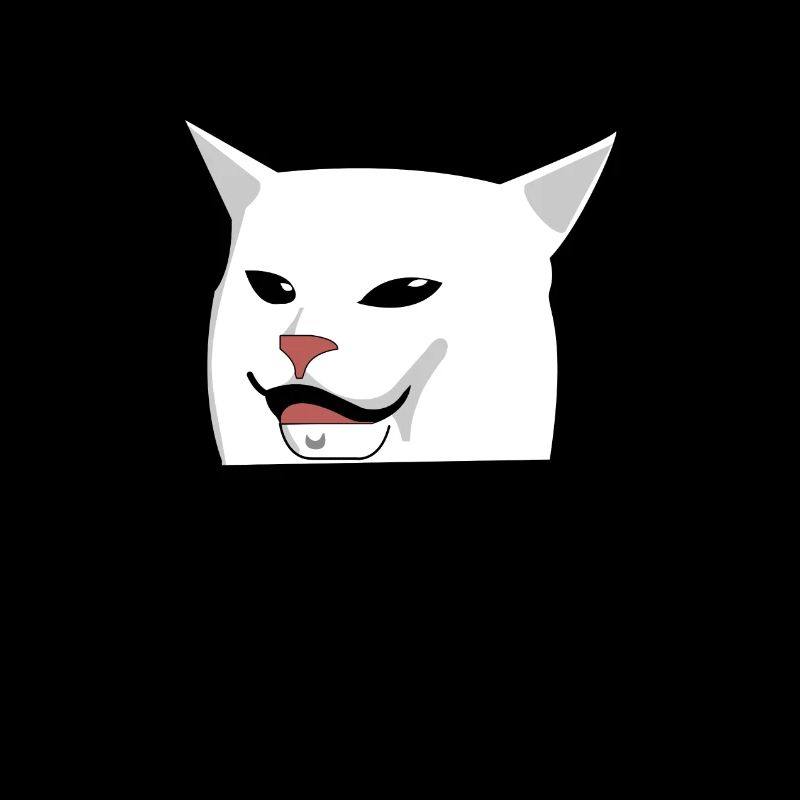 Katze Meme am Tisch