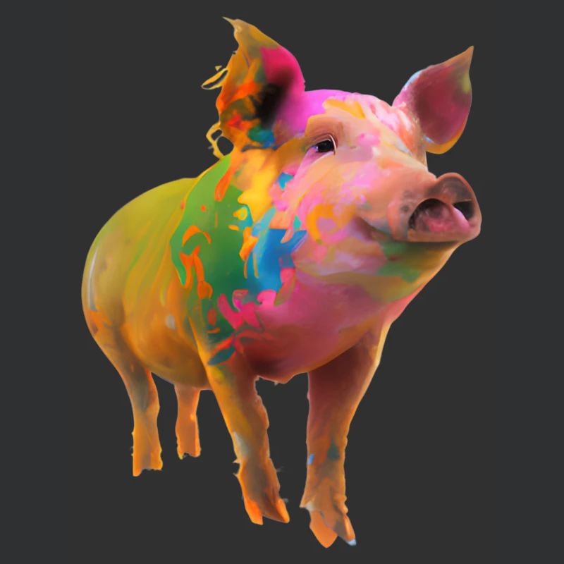 Cochon coloré
