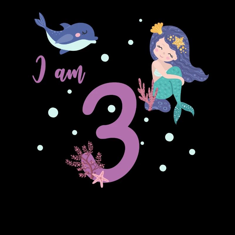 Mermaid i'm 3 third birthday