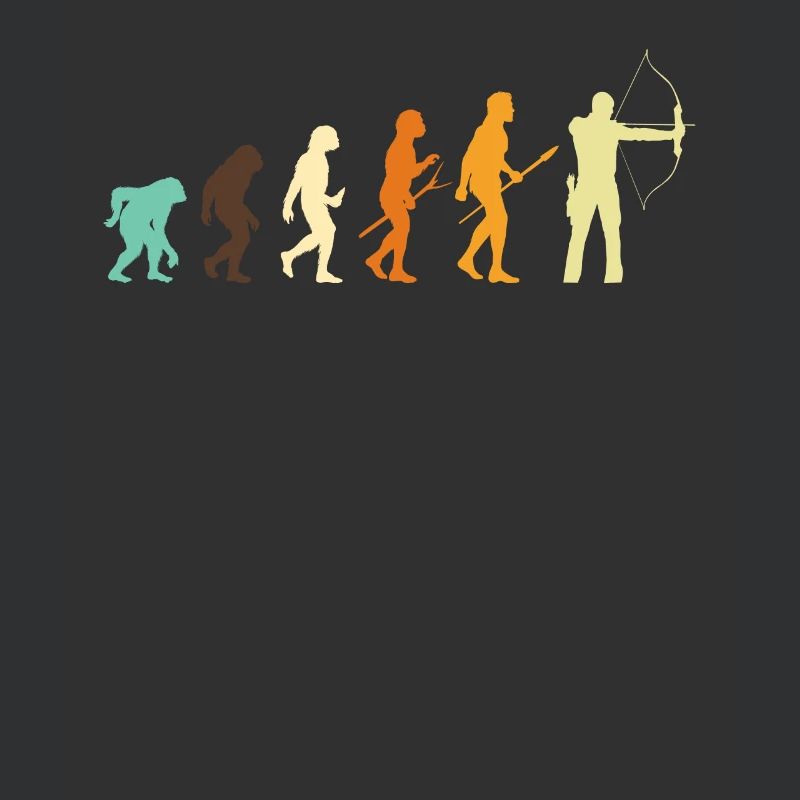 Evolution Bogenschießen Bogenschütze Geschenk