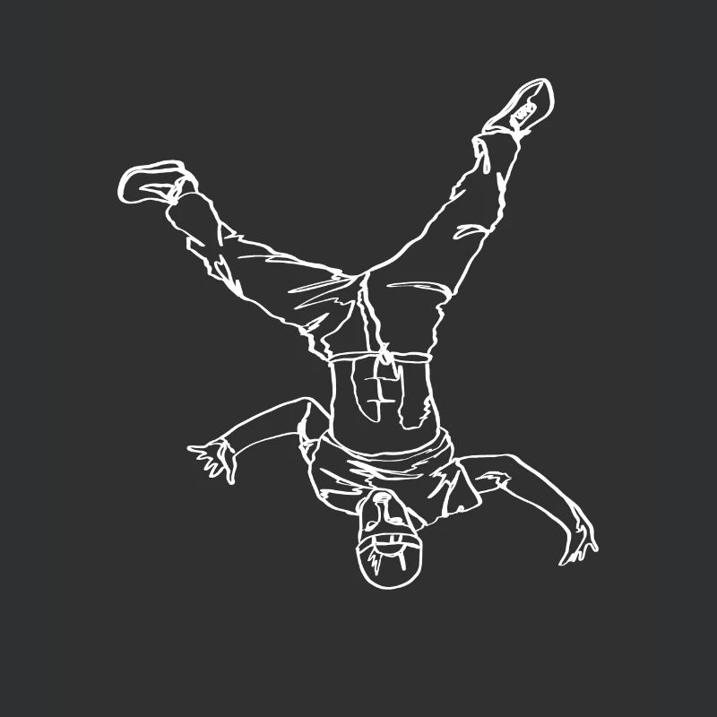 Breakdancing Breakdancer Break Dance Oneline Art