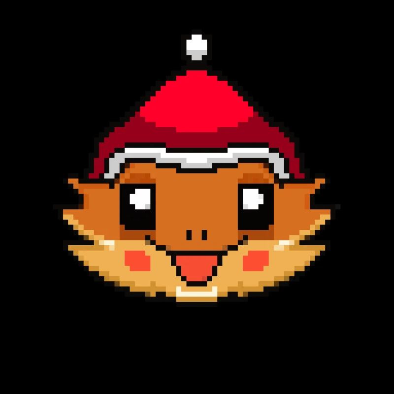 Pixelated Bearded Dragons Christmas Funny Bearded Dragons
